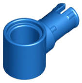 Lego (N) ~ Technic Pin with Friction Ridges and Pin Hole ~ [Blue]