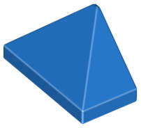 Lego (N) ~ Slope 45 2 x 1 Triple with Bottom Stud Holder ~ [Blue]