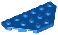 Lego (N) ~ Wedge Plate 3 x 6 Cut Corners ~ [Blue]