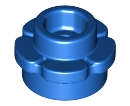 Lego (N) ~ Plate Round 1 x 1 with Flower Edge (5 Petals) ~ [Blue]