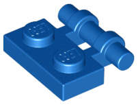 Lego (U) ~ Plate Modified 1 x 2 with Bar Handle on Side - Free Ends ~ [Blue]