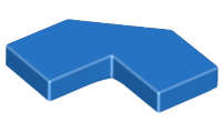 Lego (N) ~ Tile Modified Facet 2 x 2 ~ [Blue]