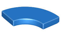 Lego (N) ~ Tile Round Corner 2 x 2 Macaroni ~ [Blue]