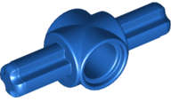 Lego (N) ~ Technic Axle and Pin Connector Hub with 2 Axles on Opposite Sides ~ [Blue]
