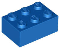 Lego (N) ~ Brick 2 x 3 ~ [Blue]