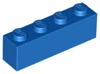 Lego (N) ~ Brick 1 x 4 ~ [Blue]