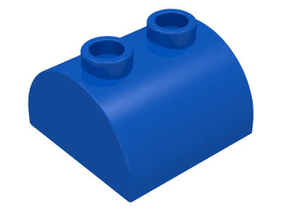Lego (N) ~ Slope Curved 2 x 2 Double with 2 Hollow Studs ~ [Blue]