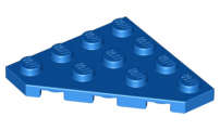 Lego (N) ~ Wedge Plate 4 x 4 Cut Corner ~ [Blue]