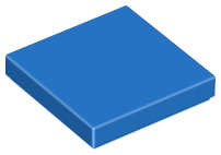 Lego (N) ~ Tile 2 x 2 ~ [Blue]