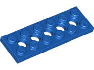 Lego (U) ~ Technic Plate 2 x 6 with 5 Holes ~ [Blue]