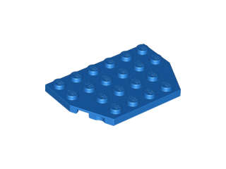 Lego (U) ~ Wedge Plate 4 x 6 Cut Corners ~ [Blue]