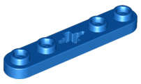 Lego (N) ~ Technic Plate 1 x 5 with Smooth Ends 4 Studs and Center Axle Hole ~ [Blue]