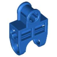 Lego (U) ~ Technic Axle Connector 2 x 3 with Ball Joint Socket - Open Sides Angled Forks w ~ [Blue]