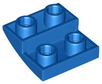 Lego (N) ~ Slope Curved 2 x 2 x 2/3 Inverted ~ [Blue]