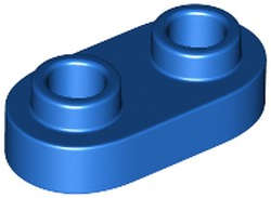 Lego (N) ~ Plate Round 1 x 2 with Open Studs ~ [Blue]