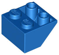 Lego (N) ~ Slope Inverted 45 2 x 2 with Flat Bottom Pin ~ [Blue]