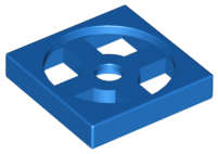 Lego (N) ~ Turntable 2 x 2 Plate Base ~ [Blue]