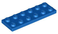 Lego (N) ~ Plate 2 x 6 ~ [Blue]