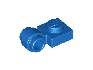 Lego (U) ~ Plate Modified 1 x 1 with Light Attachment - Thick Ring ~ [Blue]