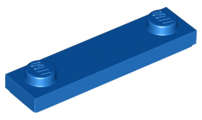 Lego (N) ~ Plate Modified 1 x 4 with 2 Studs with Groove ~ [Blue]