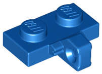Lego (N) ~ Hinge Plate 1 x 2 Locking with 1 Finger on Side without Bottom Groove ~ [Blue]