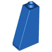 Lego (N) ~ Slope 75 2 x 1 x 3 - Hollow Stud ~ [Blue]