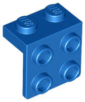 Lego (N) ~ Bracket 1 x 2 - 2 x 2 ~ [Blue]