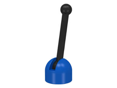 Lego (U) ~ Antenna Small Base with Black Lever (4592 / 4593) ~ [Blue]