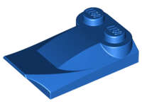 Lego (N) ~ Slope Curved 3 x 2 x 2/3 with 2 Studs Wing End ~ [Blue]