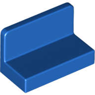 Lego (N) ~ Panel 1 x 2 x 1 with Rounded Corners ~ [Blue]