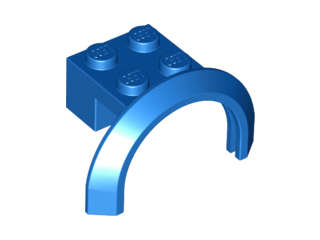 Lego (U) ~ Vehicle Mudguard 4 x 2 1/2 x 1 2/3 with Arch Round ~ [Blue]