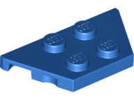 Lego (N) ~ Wedge Plate 2 x 4 ~ [Blue]