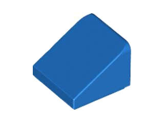 Lego (U) ~ Slope 30 1 x 1 x 2/3 ~ [Blue]