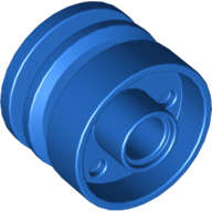 Lego (N) ~ Wheel 18mm D. x 14mm with Pin Hole Fake Bolts and Shallow Spokes ~ [Blue]