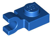 Lego (U) ~ Plate Modified 1 x 1 with U Clip (Horizontal Grip) ~ [Blue]
