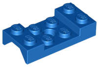Lego (N) ~ Vehicle Mudguard 2 x 4 with Arch Studded with Hole ~ [Blue]