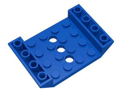 Lego (U) ~ Slope Inverted 45 6 x 4 Double with 4 x 4 Cutout and 3 Holes ~ [Blue]