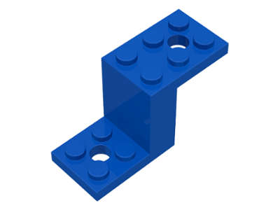 Lego (U) ~ Bracket 5 x 2 x 2 1/3 with 2 Holes ~ [Blue]