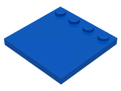 Lego (U) ~ Tile Modified 4 x 4 with Studs on Edge ~ [Blue]