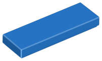 Lego (N) ~ Tile 1 x 3 ~ [Blue]