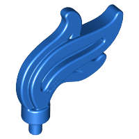 Lego NEW - Minifigure Plume Feather Triple Compact / Flame / Water~ [Blue]