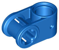 Lego (N) ~ Technic Axle and Pin Connector Perpendicular ~ [Blue]