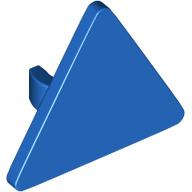 Lego (N) ~ Road Sign 2 x 2 Triangle with Open O Clip ~ [Blue]