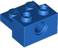 Lego (N) ~ Technic Brick Modified 1 x 2 with Hole and 1 x 2 Plate ~ [Blue]