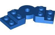 Lego (N) ~ Plate Modified 2 x 6 x 2/3 Bent ~ [Blue]