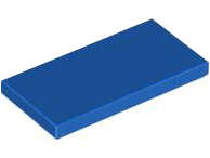 Lego (N) ~ Tile 2 x 4 ~ [Blue]