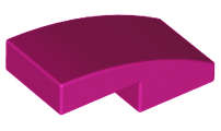 Lego (N) ~ Slope Curved 2 x 1 x 2/3 ~ [Magenta]