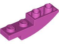 Lego (N) ~ Slope Curved 4 x 1 Inverted ~ [Magenta]