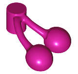 Lego (N) ~ Cherries / Cherry Pair ~ [Magenta]