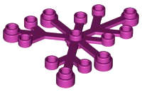 Lego (N) ~ Plant Leaves 6 x 5 ~ [Magenta]